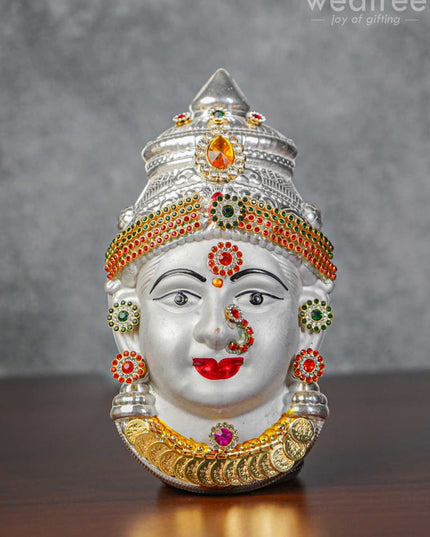 German Silver Lakshmi Face - Wl0617 Pooja Utility