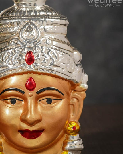 German Silver Lakshmi Face - Wl0617 Pooja Utility