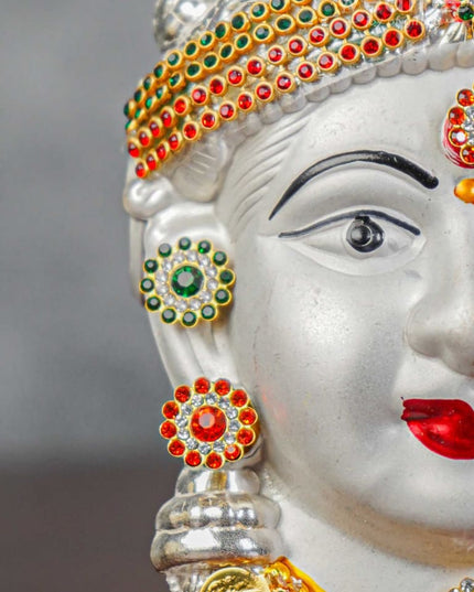 German Silver Lakshmi Face - Wl0617 Pooja Utility