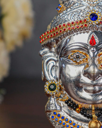 German Silver Lakshmi Face - Wl0617 Pooja Utility