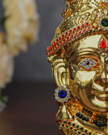 German Silver Lakshmi Face - Wl0617 Pooja Utility