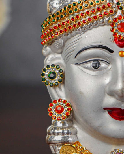 German Silver Lakshmi Face - Wl0617 Pooja Utility