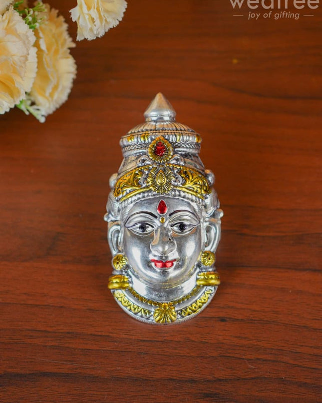 German Silver Lakshmi Face - Wl4290 Pooja Utility