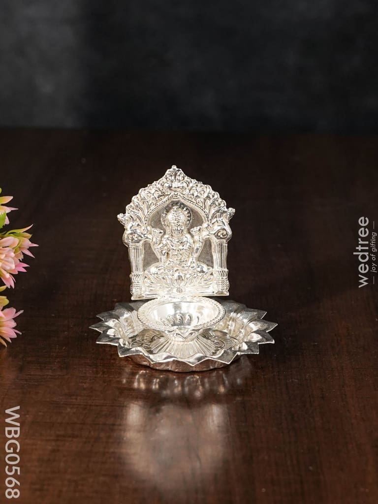 German Silver Diya - Lakshmi Wbg0568 1 Diyas