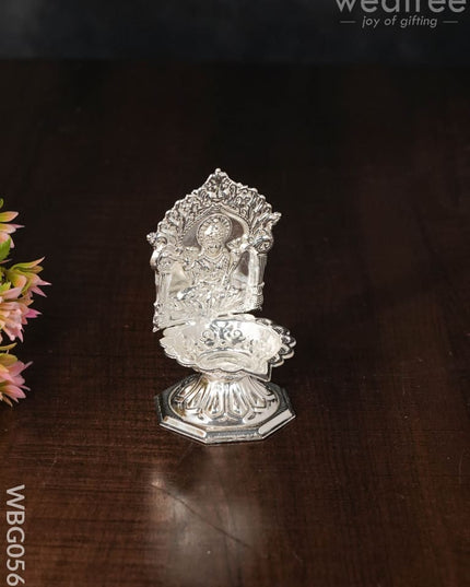 German Silver Diya - Lakshmi Wbg0568 Diyas
