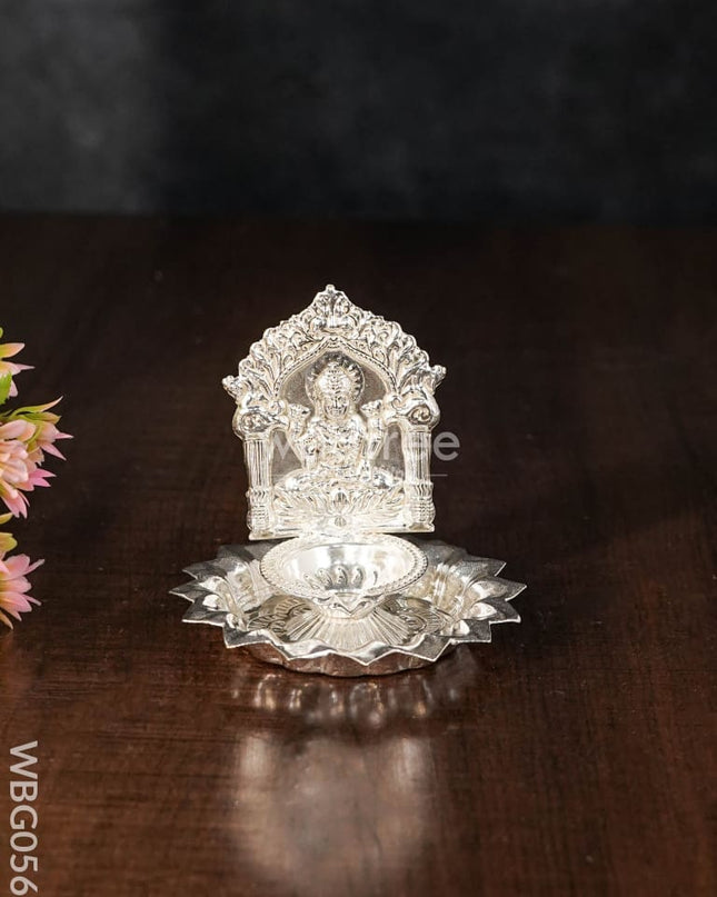 German Silver Diya - Lakshmi Wbg0568 1 Diyas
