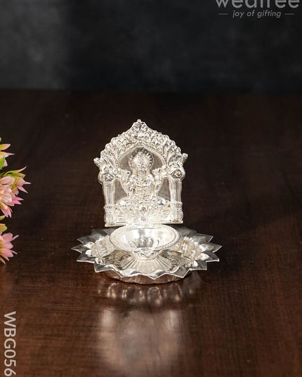 German Silver Diya - Lakshmi Wbg0568 1 Diyas