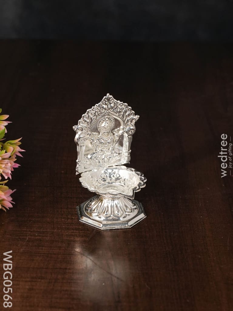 German Silver Diya - Lakshmi Wbg0568 Diyas
