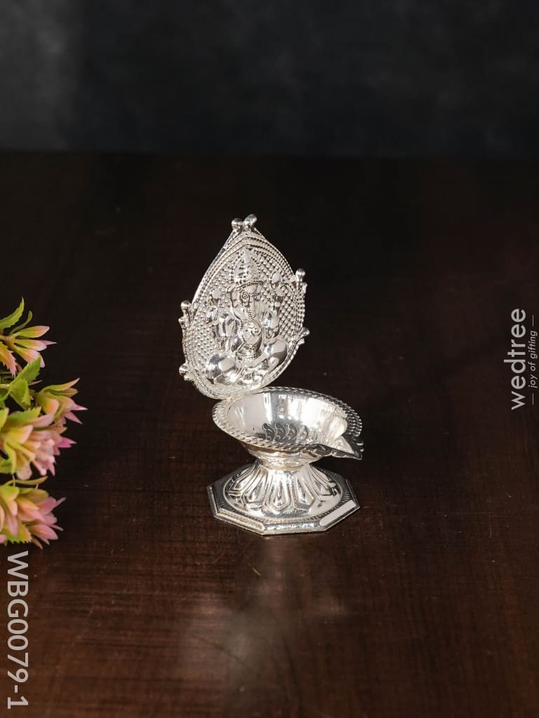 German Silver Lakshmi Diya -Wbg0079 Diyas