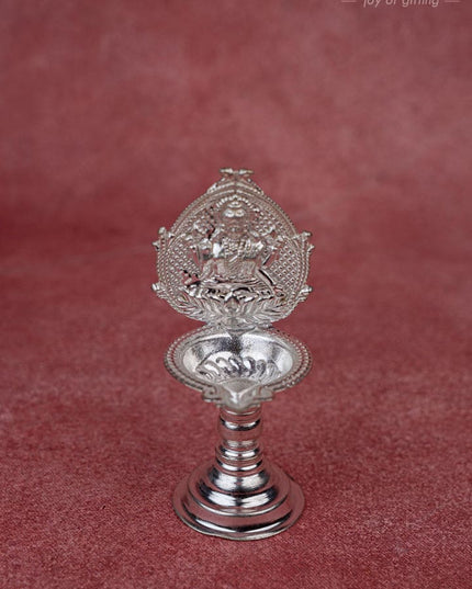 German Silver Diya with Kuthuvilakku Stand - WBG0066 - German Silver Diya RG