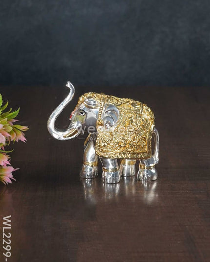 German Silver Elephant (Set Of 2)- Wl2299 Silver Figurines