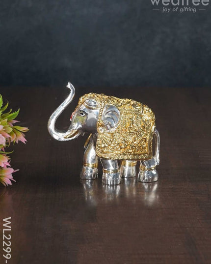 German Silver Elephant (Set Of 2)- Wl2299 Silver Figurines