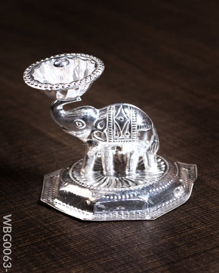German Silver Elephant Devdas Diya - Wbg0063 Diyas