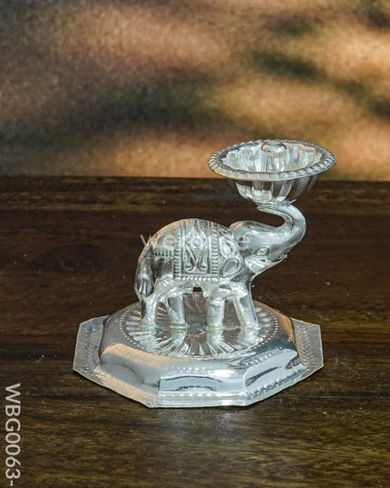 German Silver Elephant Devdas Diya - Wbg0063 Diyas