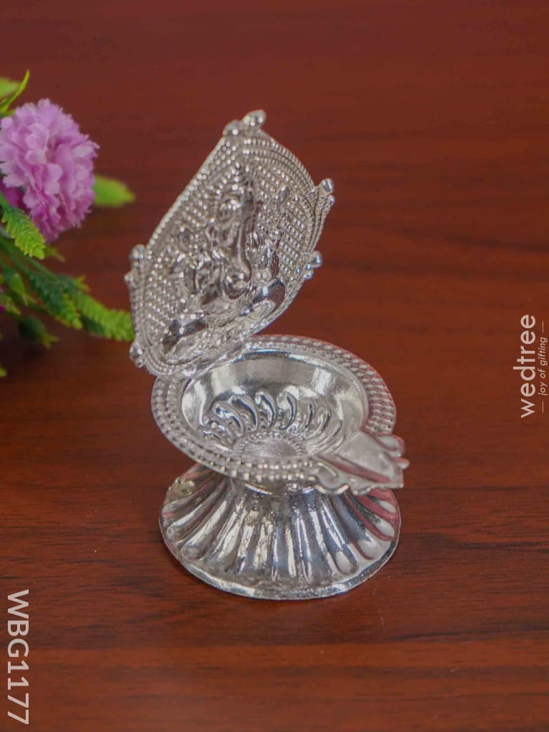 German Silver Ganesha Diya - Wbg1177 Diyas