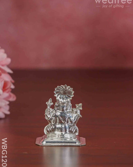 German Silver Ganesha Idol - Wbg1209 Divine Figurines