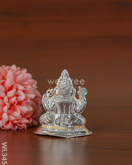 German Silver Ganesha Idol With Meenakari Finish - Wl3456 Figurines