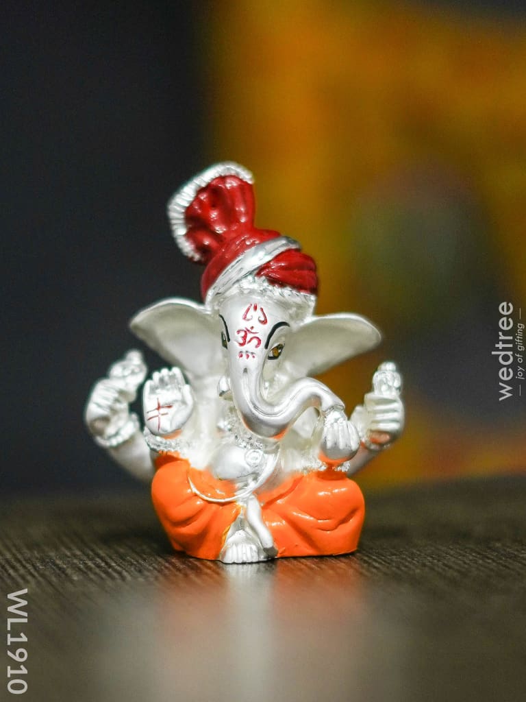 German Silver - Ganesha Idol Wl1910 Figurines