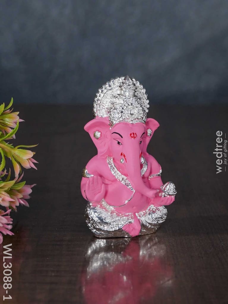 German Silver Ganesha Idol - Wl3088 Figurines