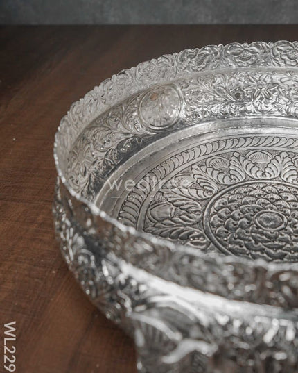 German Silver Hand Engraved Design With Antique Finish ( 10 Inch ) - Wl2295 Urli