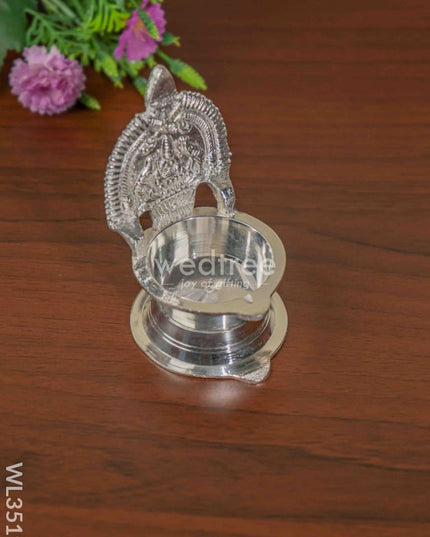 German Silver Kamatchi Diya - 4.2 Inch Wl3519 Diyas