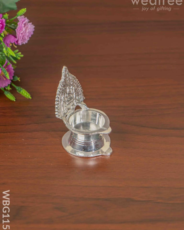 German Silver Kamatchi Diya - 3.2 Inch Wbg1156 Diyas