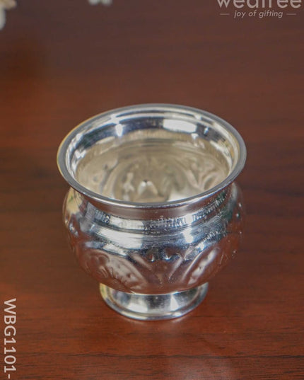 German Silver Kumkum Bowl - Wbg1101 Pooja Utility Rg