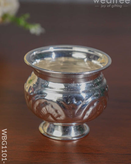 German Silver Kumkum Bowl - Wbg1101 Small Pooja Utility Rg