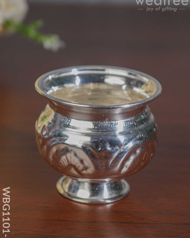 German Silver Kumkum Bowl - Wbg1101 Small Pooja Utility Rg