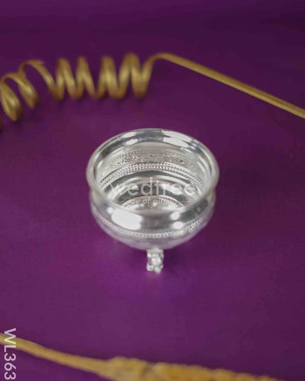 German Silver Kumkum Bowl - Wl3635 Pooja Utility