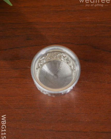 German Silver Kumkum Holder - 2 Inch Wbg1158 Holders