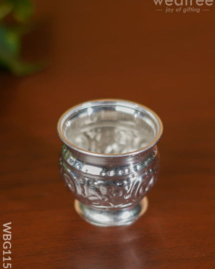 German Silver Kumkum Holder - 2 Inch Wbg1158 Holders