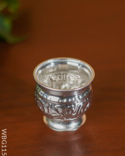 German Silver Kumkum Holder - 2 Inch Wbg1158 Holders