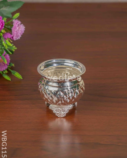 German Silver Kumkum Holder - Wbg1159 Holders
