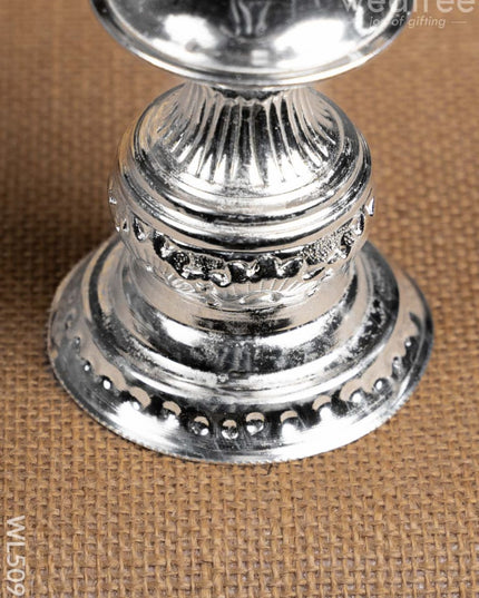 German Silver Kuthu Vilakku with Annapakshi Motif - WL5095 German Silver Pooja Utility