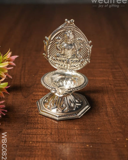 German Silver Lakshmi Diya - Wbg0825 Diyas