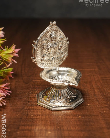 German Silver Lakshmi Diya - Wbg0825 Diyas