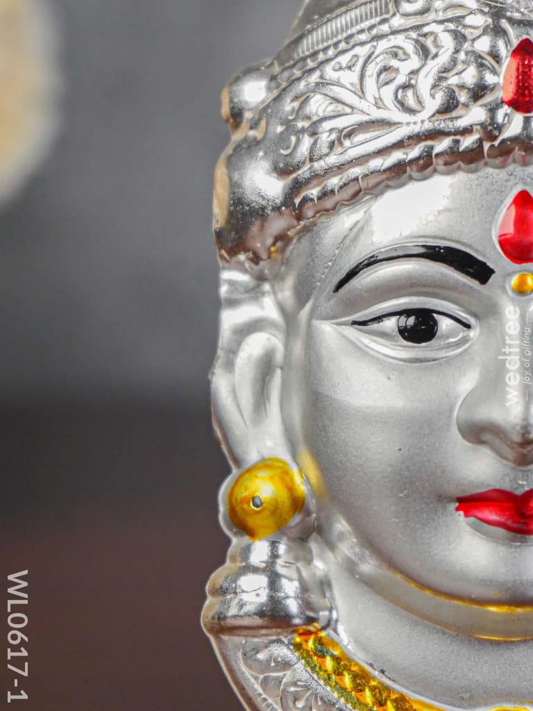 German Silver Lakshmi Face - Wl0617 Pooja Utility