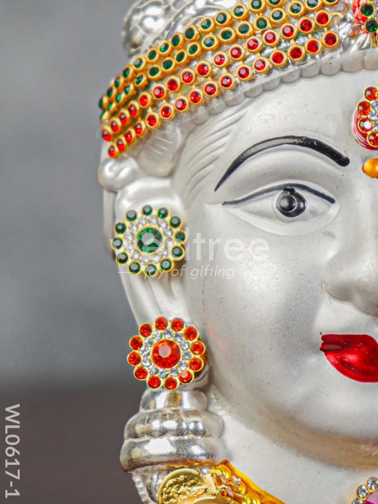 German Silver Lakshmi Face - Wl0617 Pooja Utility