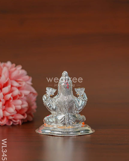 German Silver Lakshmi Idol With Meenakari Finish - Wl3457 Figurines