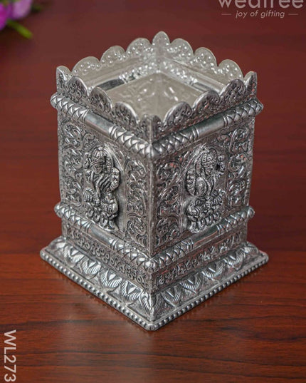 German Silver Lakshmi Tulasi Maadam - Wl2731 Pooja Utility