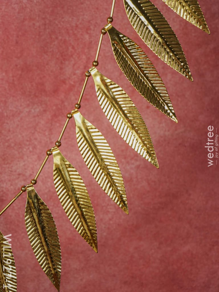 German Silver Mango Leaf Thoran - Gold Finish Wl1927-1 Pooja Utility