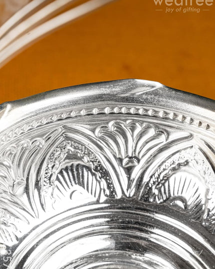 German Silver Pooja Basket - WL3571 - German Silver Pooja Utility