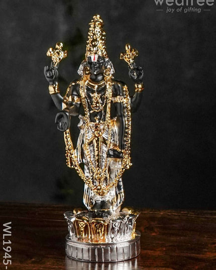 German Silver Tirupathi Balaji - 8.5 Inches Wl1945 And Gold Finish Wl1945-3 Figurines