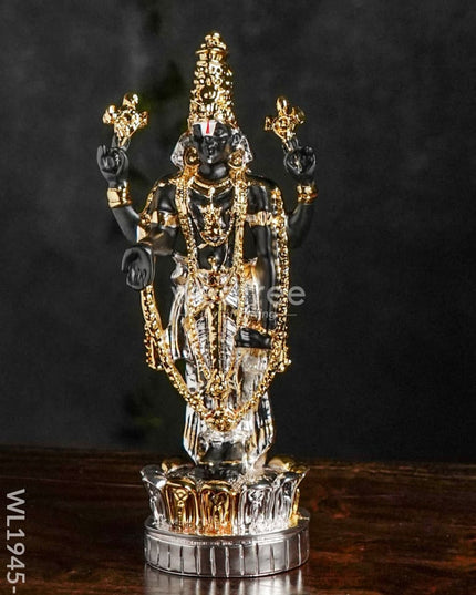 German Silver Tirupathi Balaji - 8.5 Inches Wl1945 And Gold Finish Wl1945-3 Figurines
