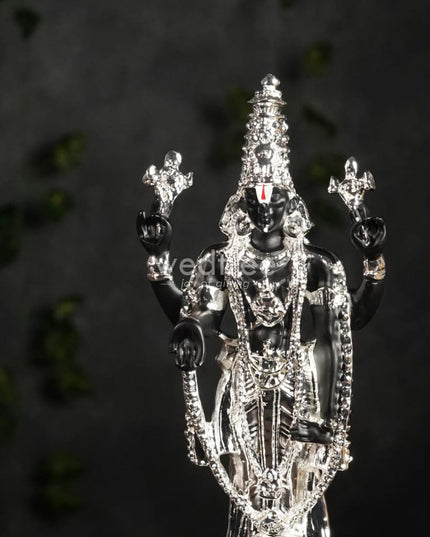 German Silver Tirupathi Balaji - 8.5 Inches Wl1945 Figurines
