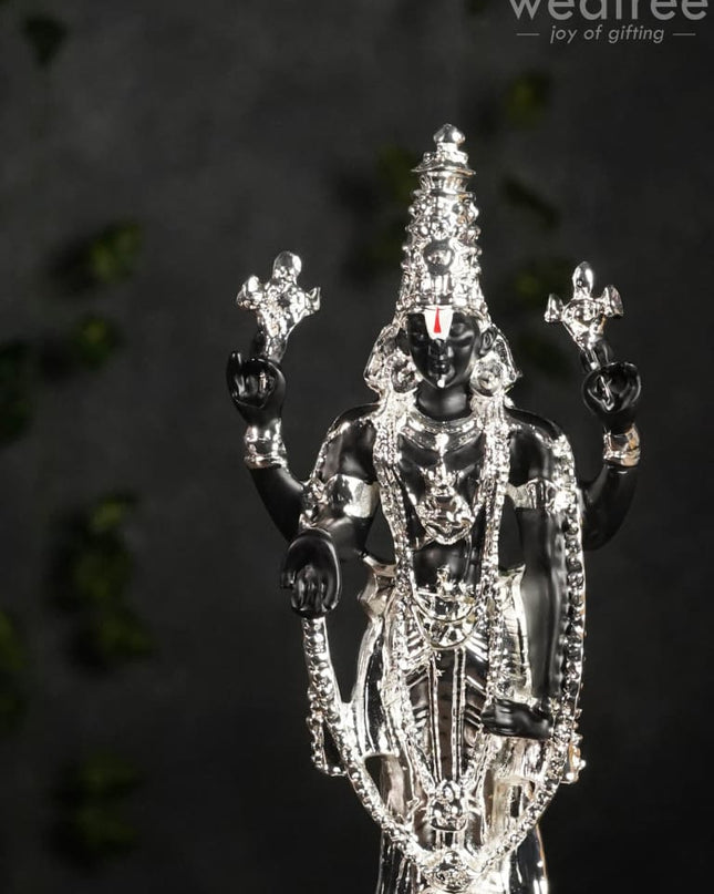 German Silver Tirupathi Balaji - 8.5 Inches Wl1945 Figurines