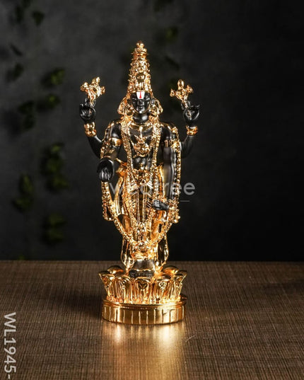 German Silver Tirupathi Balaji - 8.5 Inches Wl1945 Gold Finish Wl1945-2 Figurines