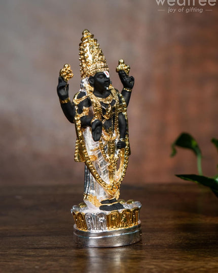 German Silver Tirupathi Balaji Idol Small - Wl0841 Figurines