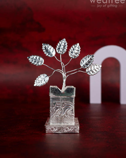 German Silver Tulasi Maadam - WL0945 - German Silver Pooja Utility